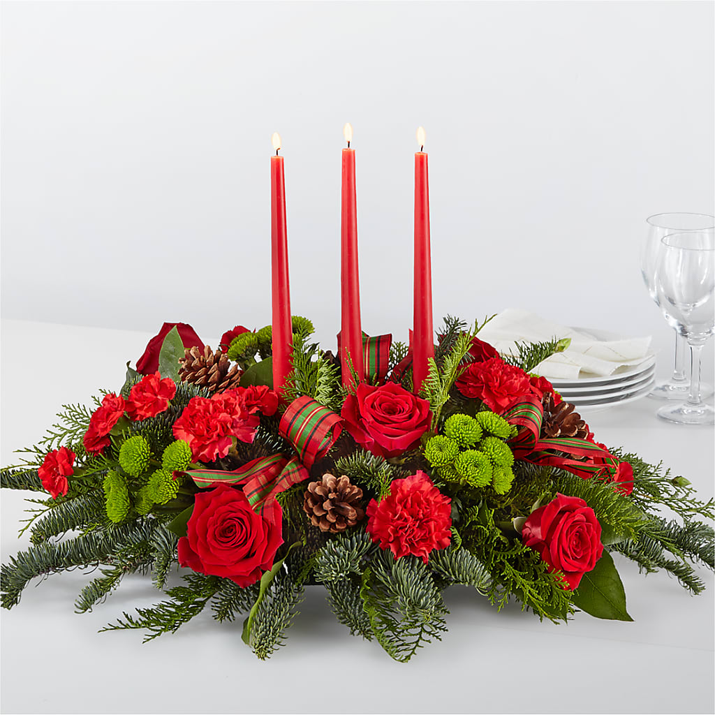 By the Candlelight Centerpiece – Cornerstone Florals, Katy TX