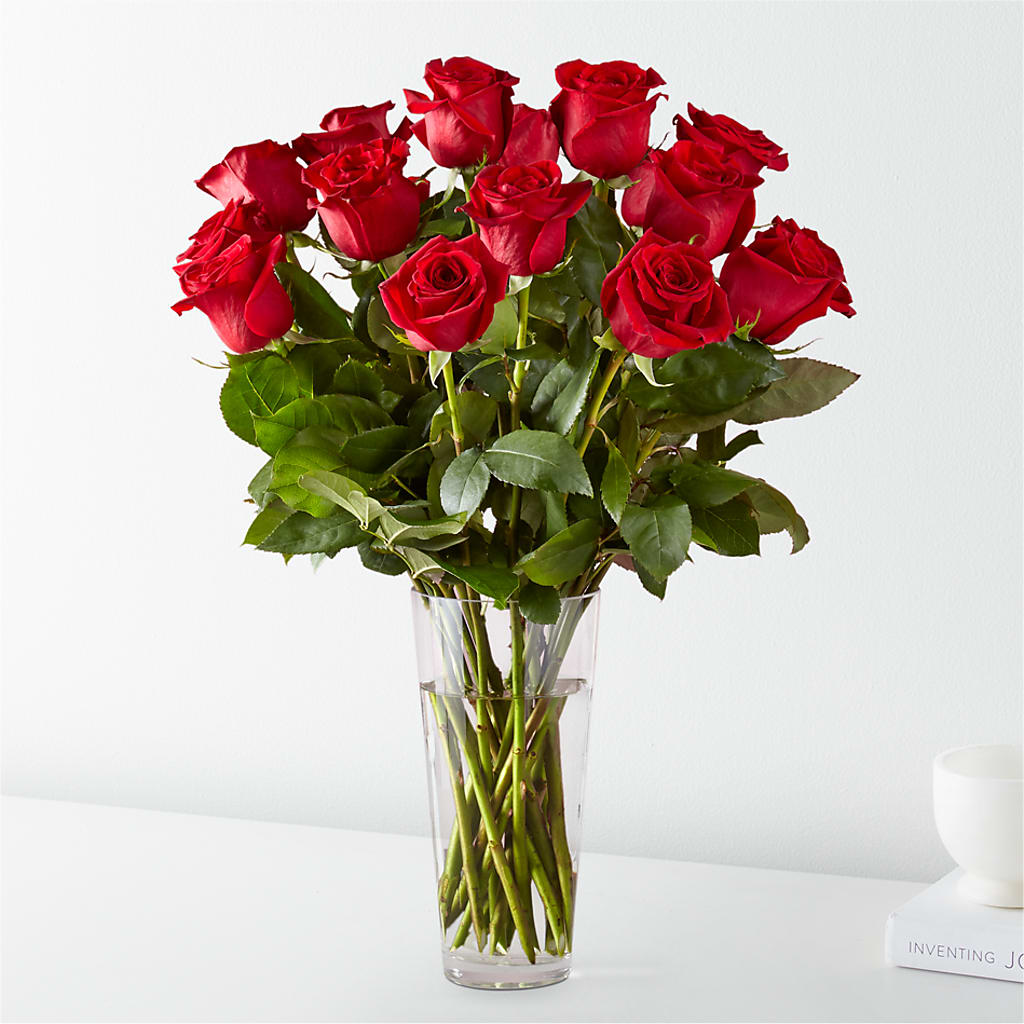 Long Stem Red Rose Bouquet – Cornerstone Florals, Katy TX