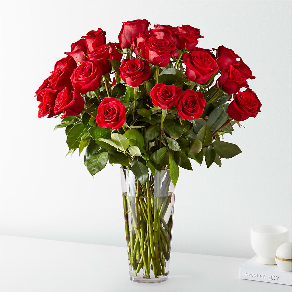 Long Stem Red Rose Bouquet – Cornerstone Florals, Katy TX