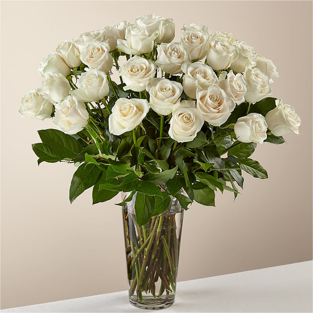 Long Stem White Rose Bouquet – Cornerstone Florals, Katy TX