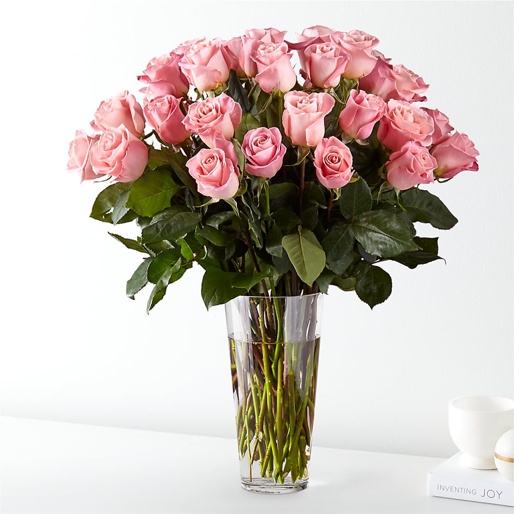 Long Stem Pink Rose Bouquet – Cornerstone Florals, Katy TX