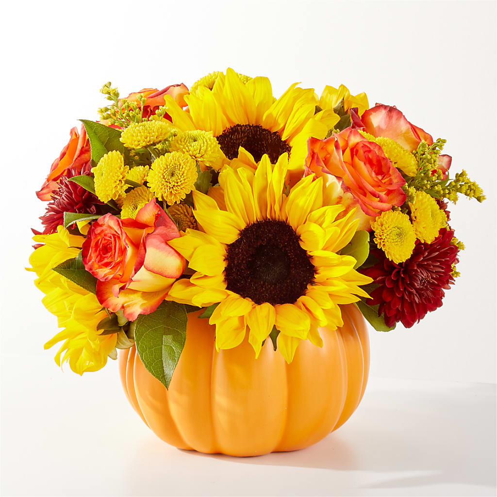 Golden Gourd Pumpkin Bouquet – Cornerstone Florals, Katy TX