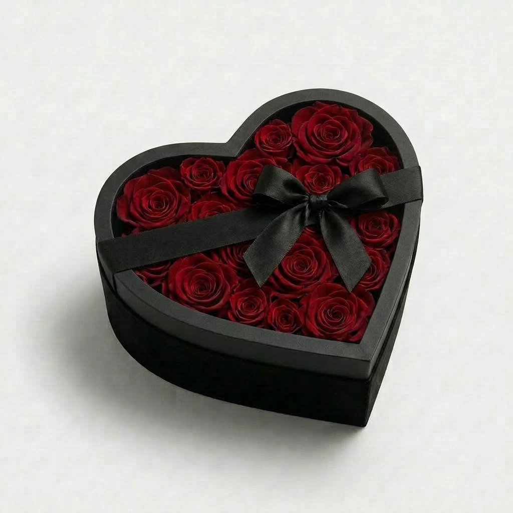 Heart Shaped Preserved Rose Box – Cornerstone Florals, Katy TX
