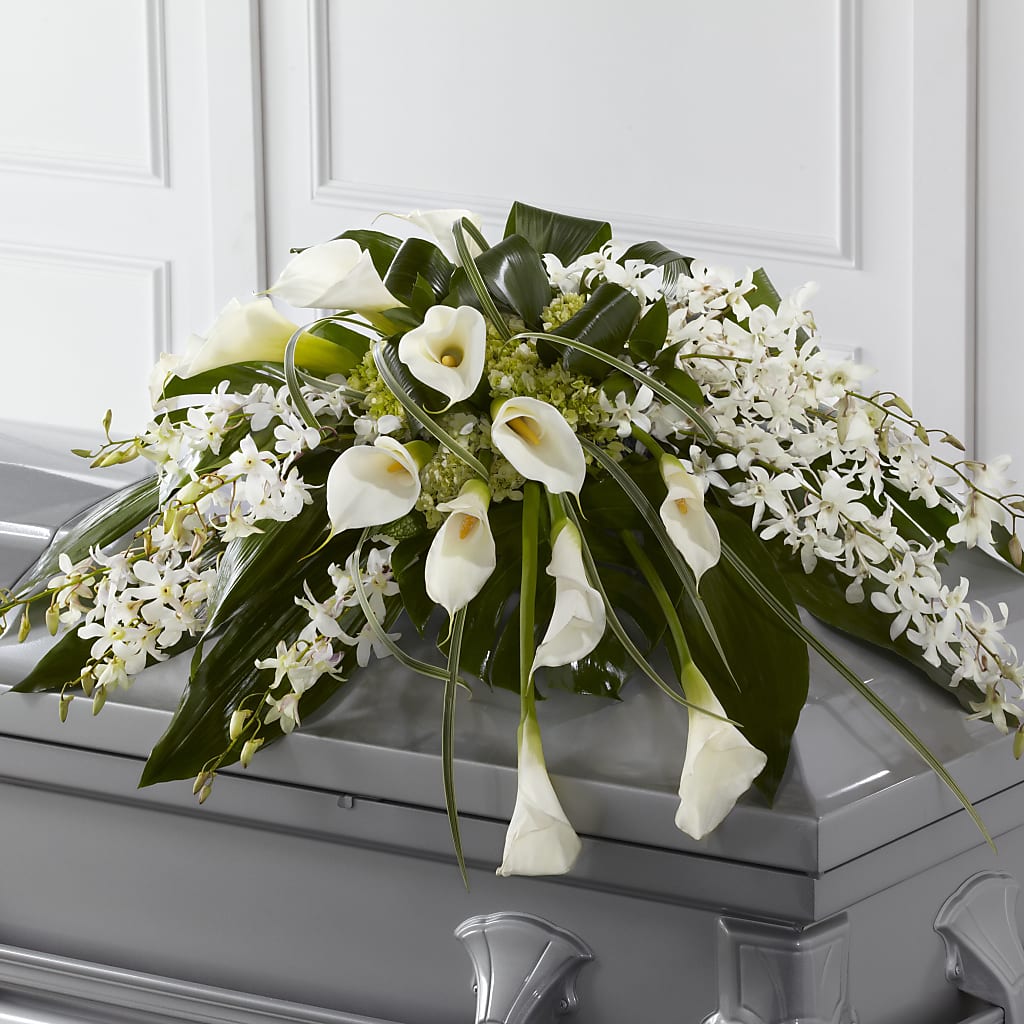 Angel Wings Casket Spray – Cornerstone Florals, Katy TX