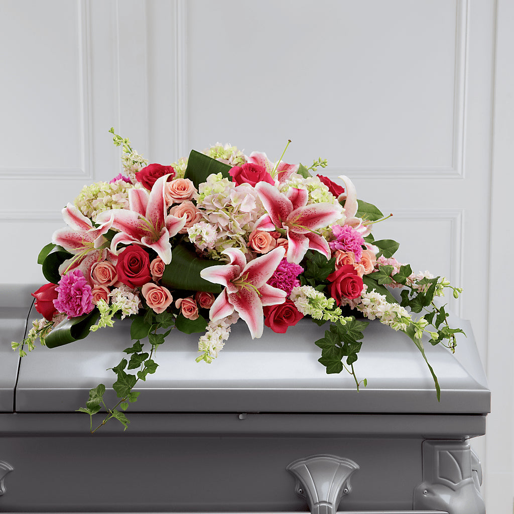 Splendid Grace Casket Spray – Cornerstone Florals, Katy TX