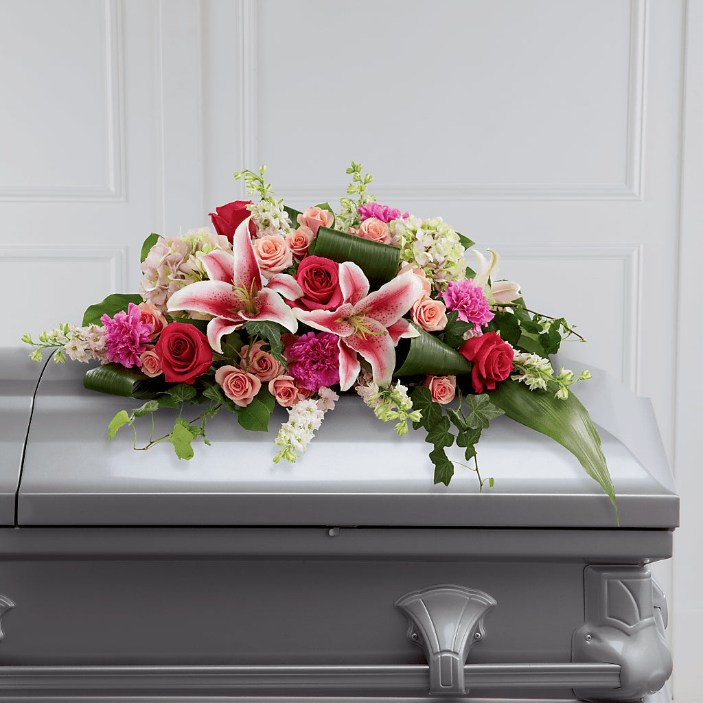 Splendid Grace Casket Spray – Cornerstone Florals, Katy TX