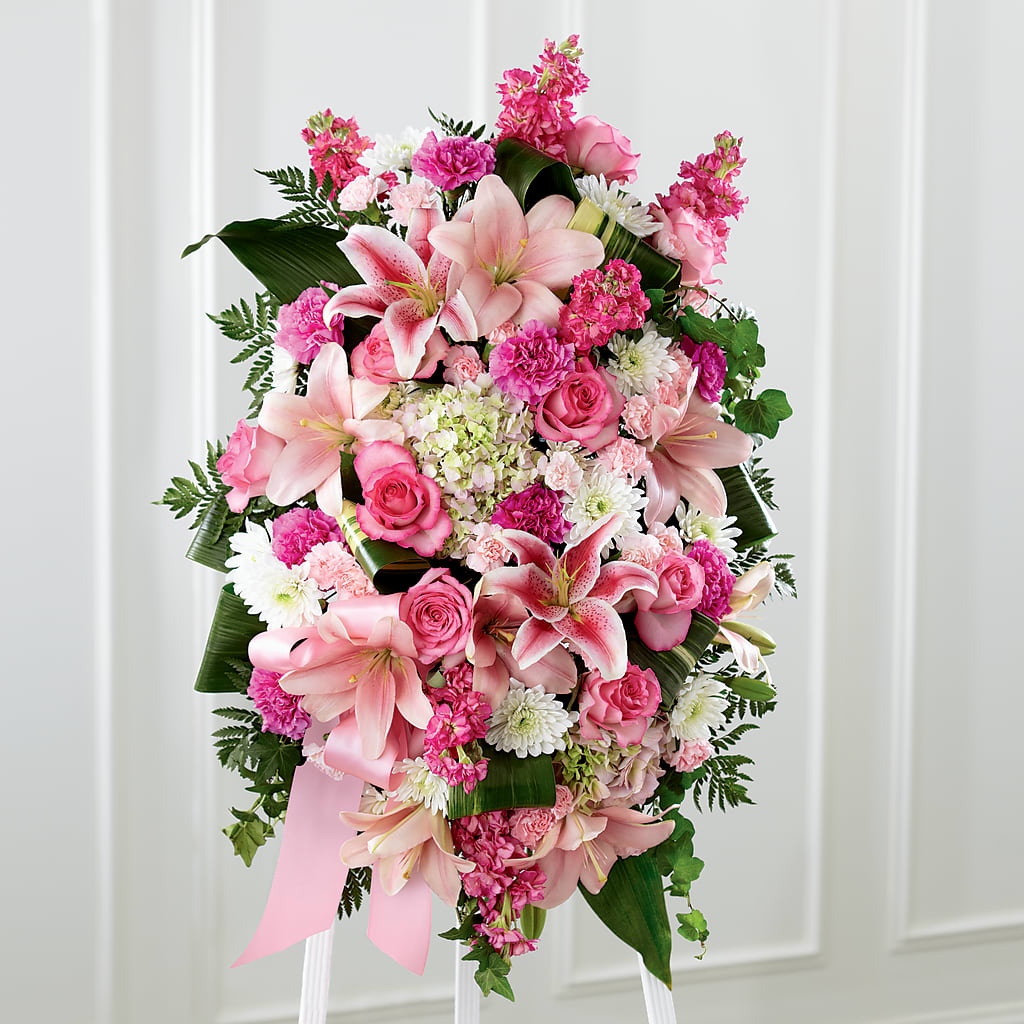 Comforting Standing Spray – Cornerstone Florals, Katy TX