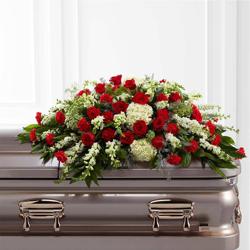 Sincerity Casket Spray – Cornerstone Florals, Katy TX