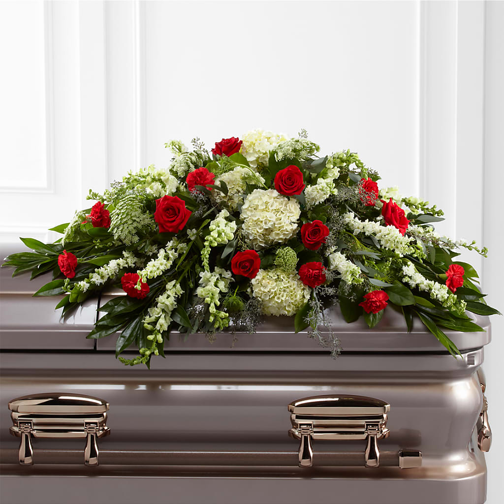 Sincerity Casket Spray – Cornerstone Florals, Katy TX