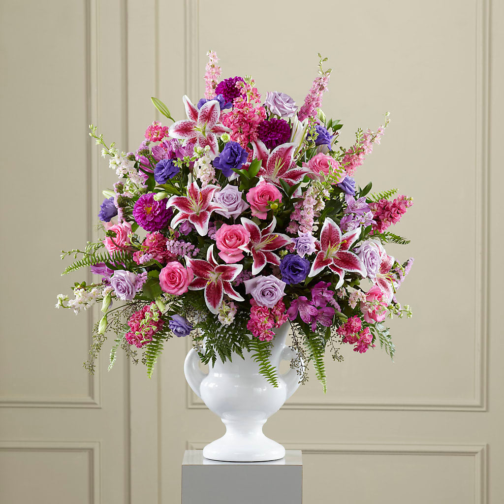 Peaceful Tribute Arrangement – Cornerstone Florals, Katy TX