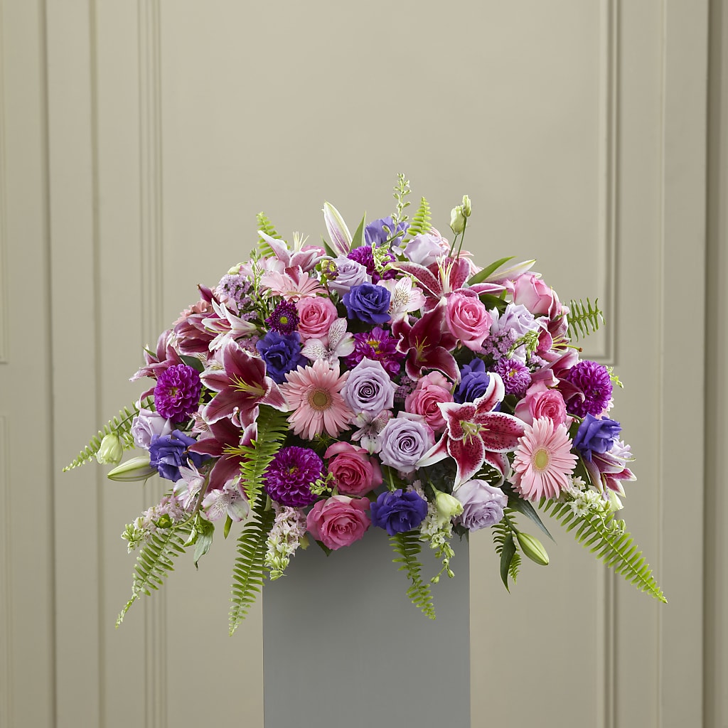 Fare Thee Well Pedestal – Cornerstone Florals, Katy TX