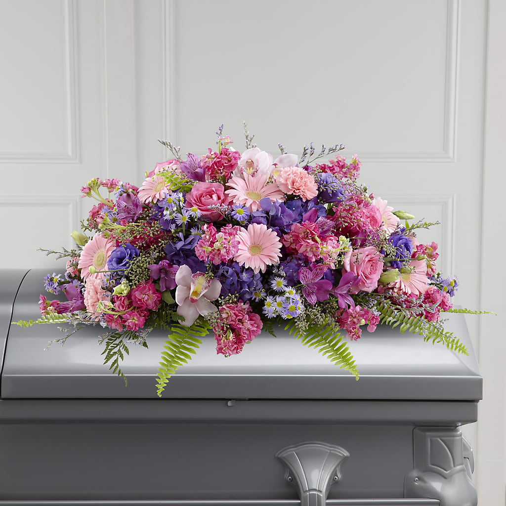 Glorious Garden Casket Spray – Cornerstone Florals, Katy TX