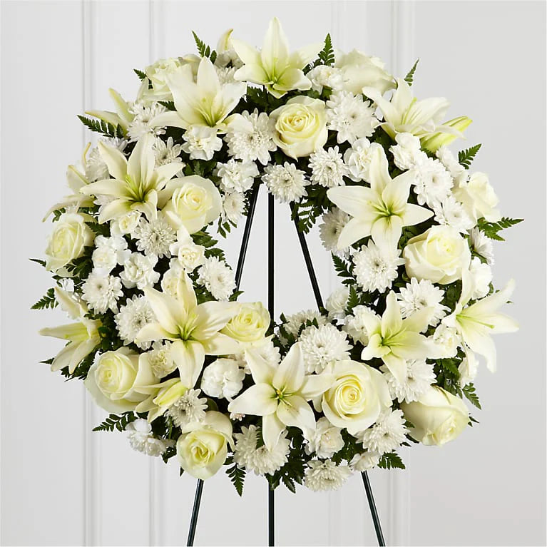 Treasured Tribute Wreath – Cornerstone Florals, Katy TX