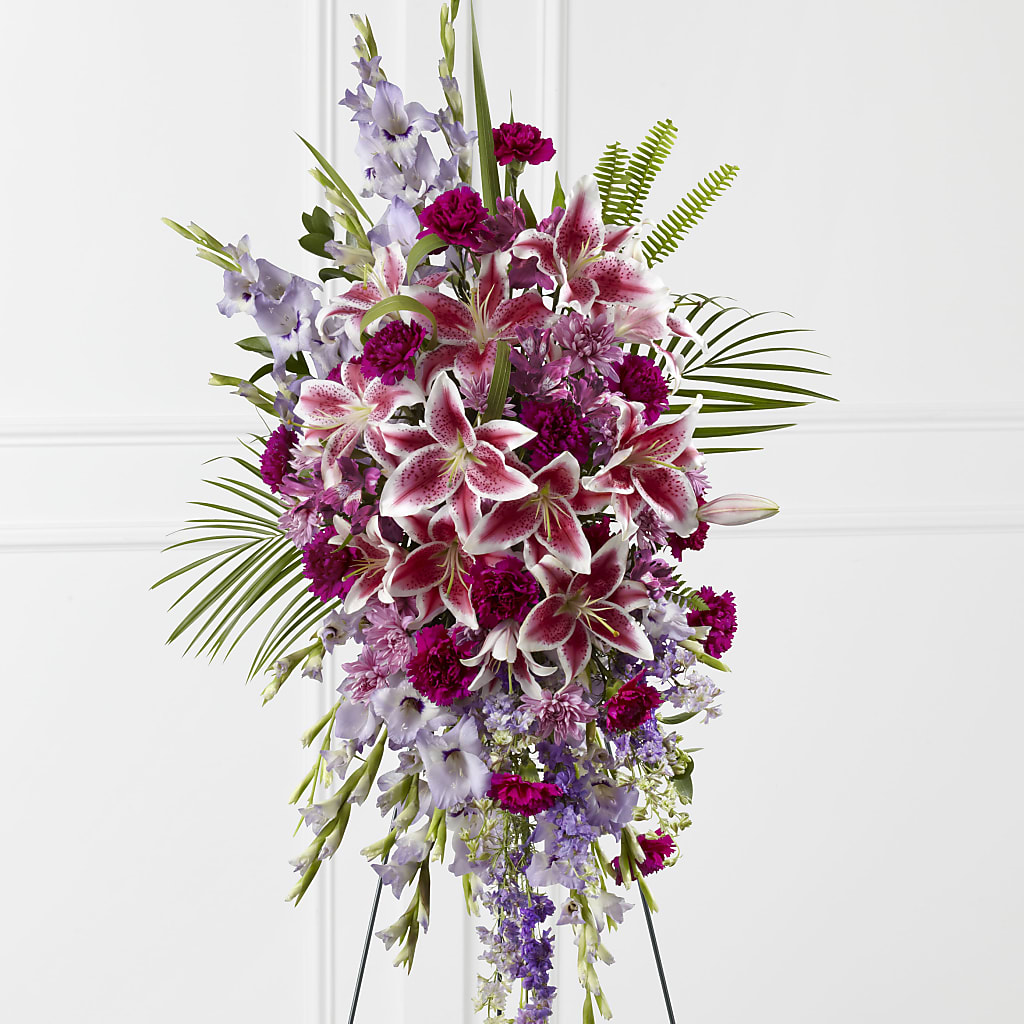 Tender Touch Standing Spray – Cornerstone Florals, Katy TX