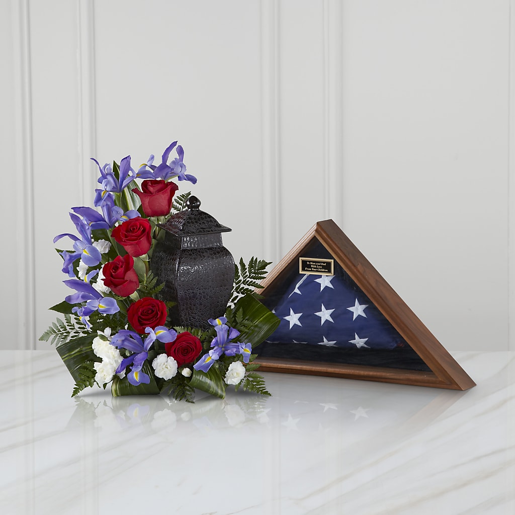 Patriotic Tribute Arrangement – Cornerstone Florals, Katy TX