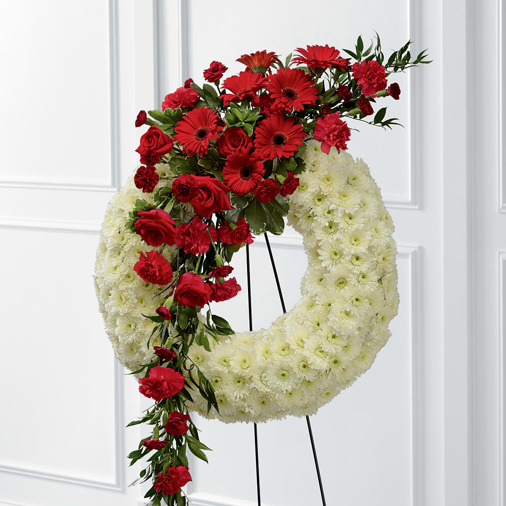 Graceful Tribute Wreath – Cornerstone Florals, Katy TX