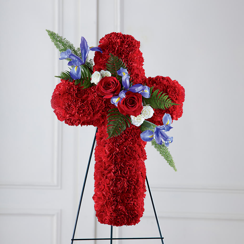Faithful Hero Floral Cross – Cornerstone Florals, Katy TX