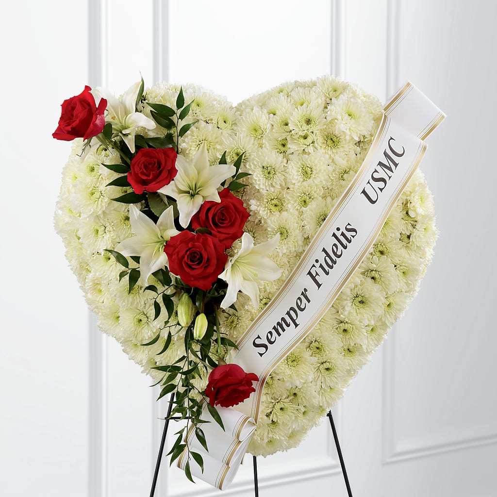 Heartfelt Hero Standing Heart – Cornerstone Florals, Katy TX