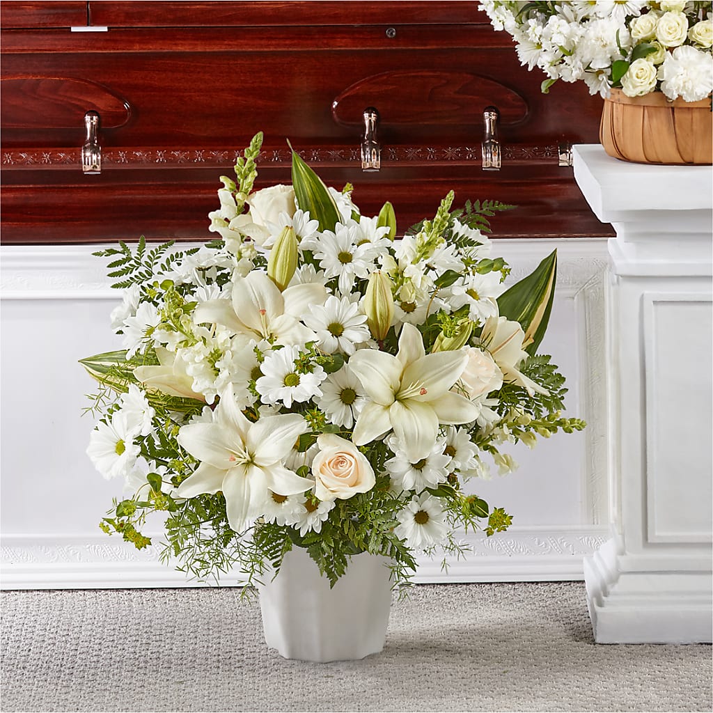 Thoughts of Tranquility Floor Basket – Cornerstone Florals, Katy TX