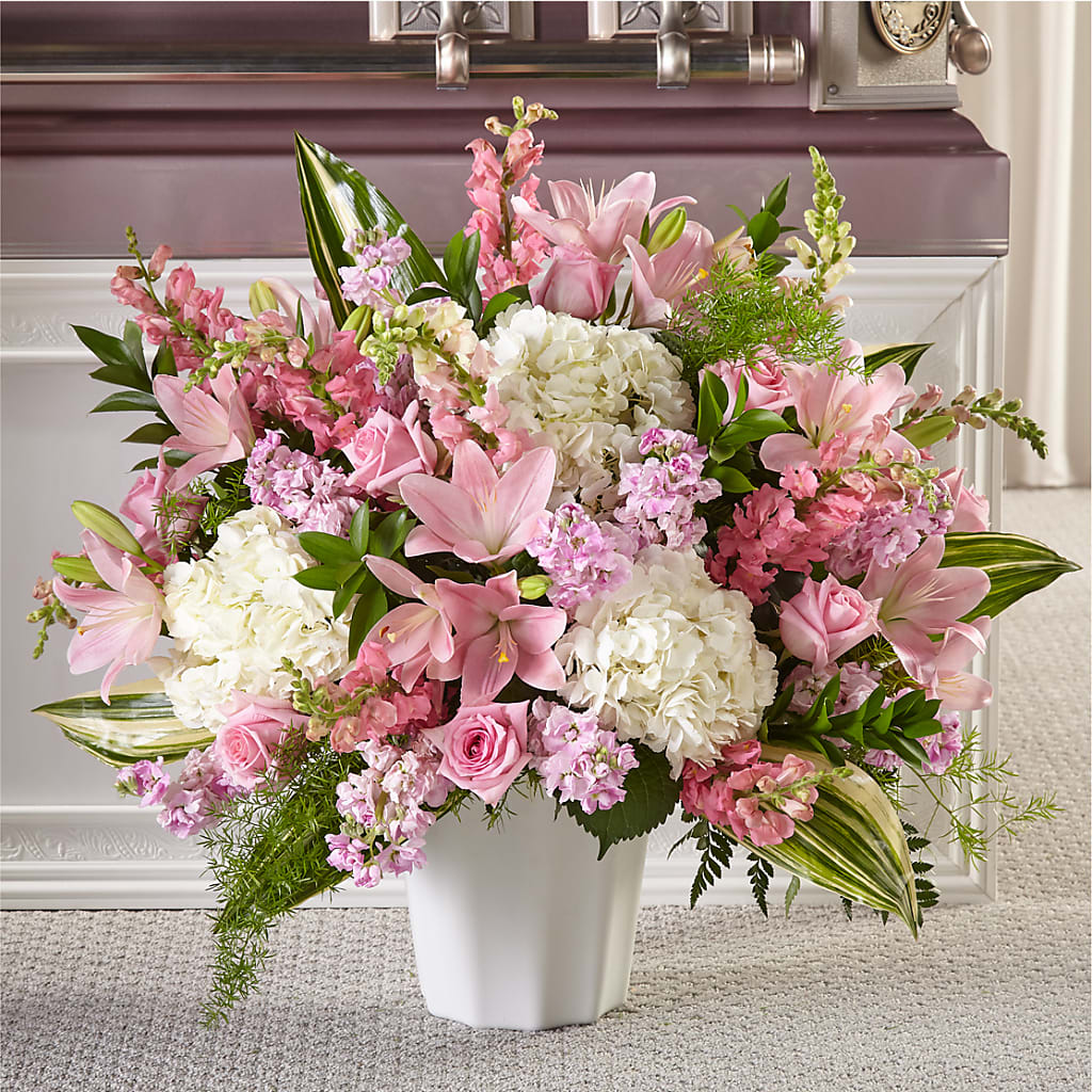 Simply Serene Floor Basket – Cornerstone Florals, Katy TX