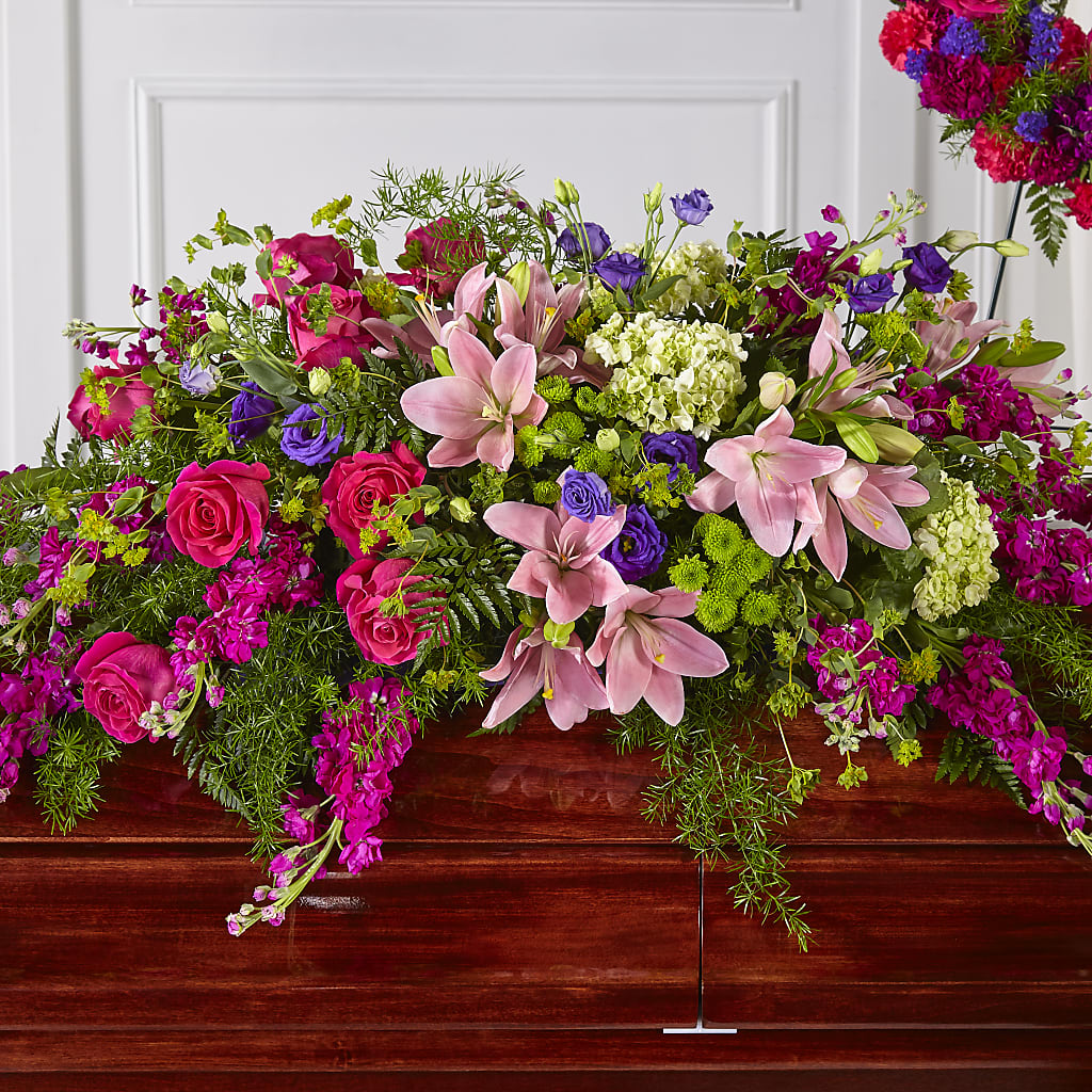 Radiant Tribute Casket Spray – Cornerstone Florals, Katy TX