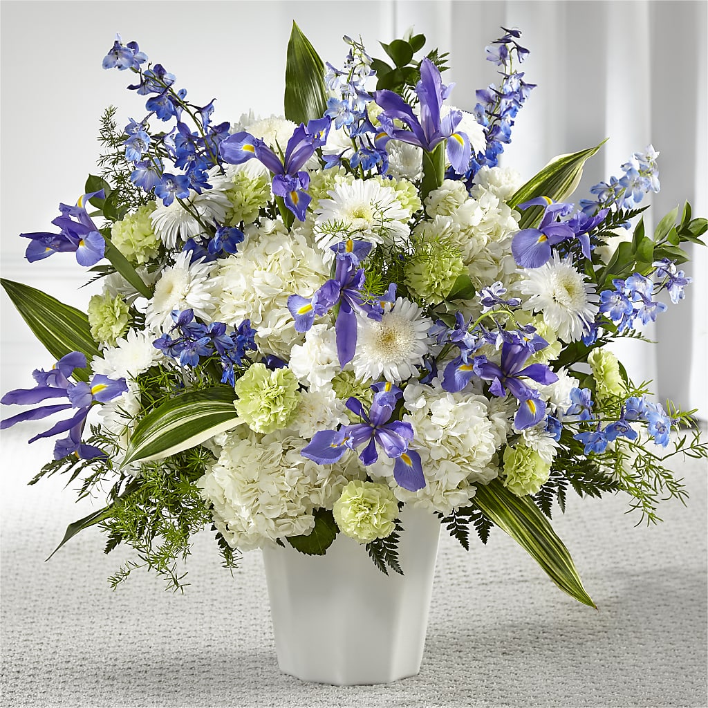 Soft Serenity Floor Basket – Cornerstone Florals, Katy TX