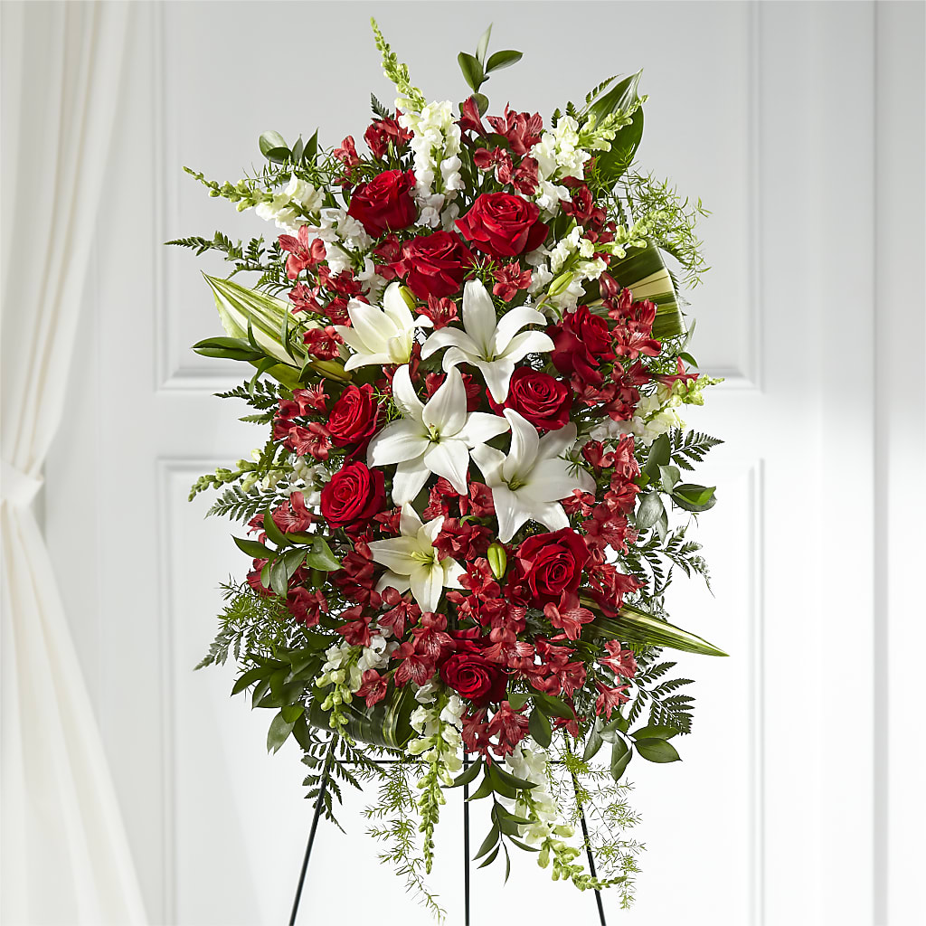 Everlasting Memory Standing Spray – Cornerstone Florals, Katy TX