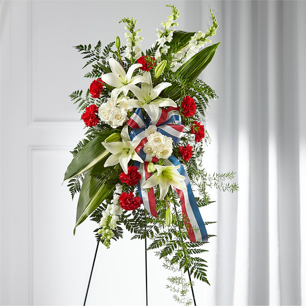 Stars of Life Standing Spray – Cornerstone Florals, Katy TX