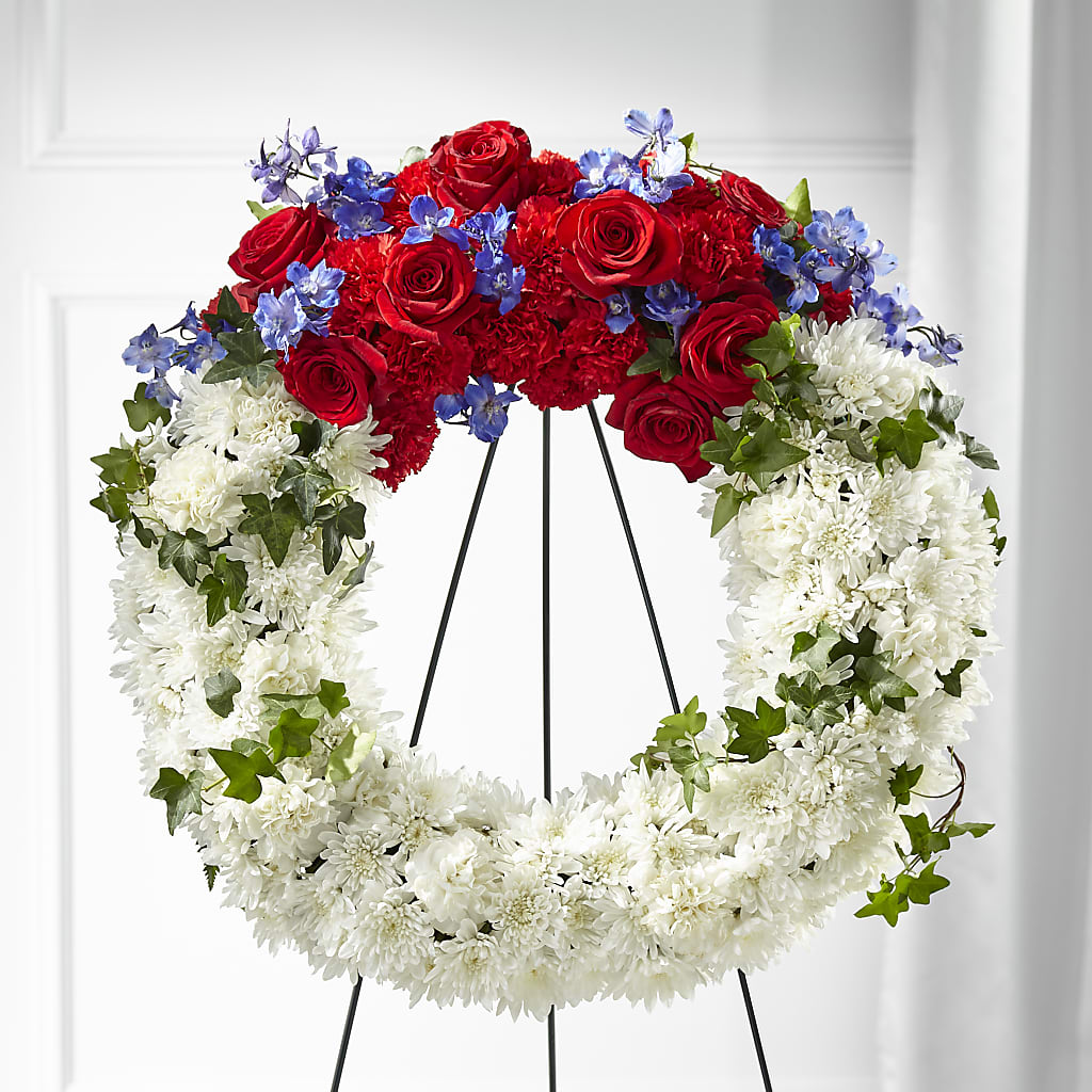 Patriotic Passion Wreath – Cornerstone Florals, Katy TX