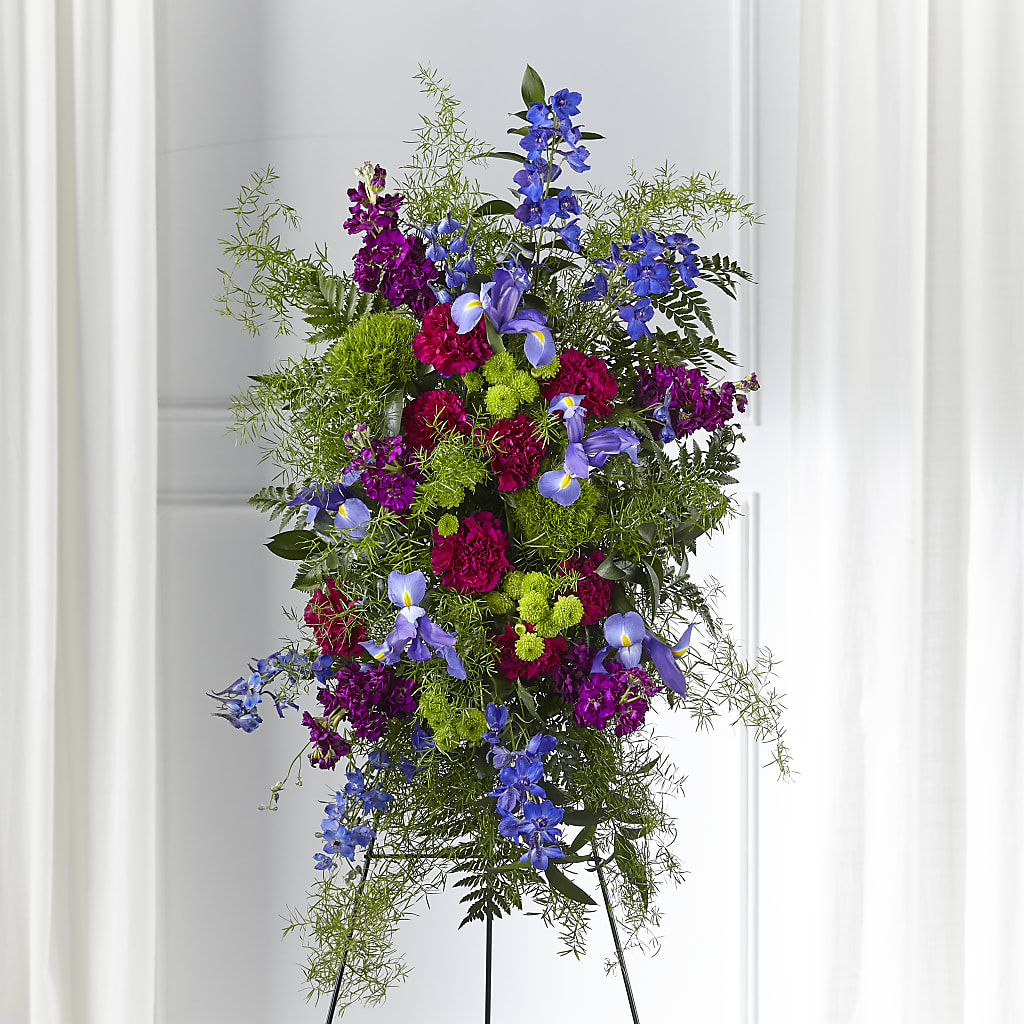 Heavenly Skies Standing Spray – Cornerstone Florals, Katy TX