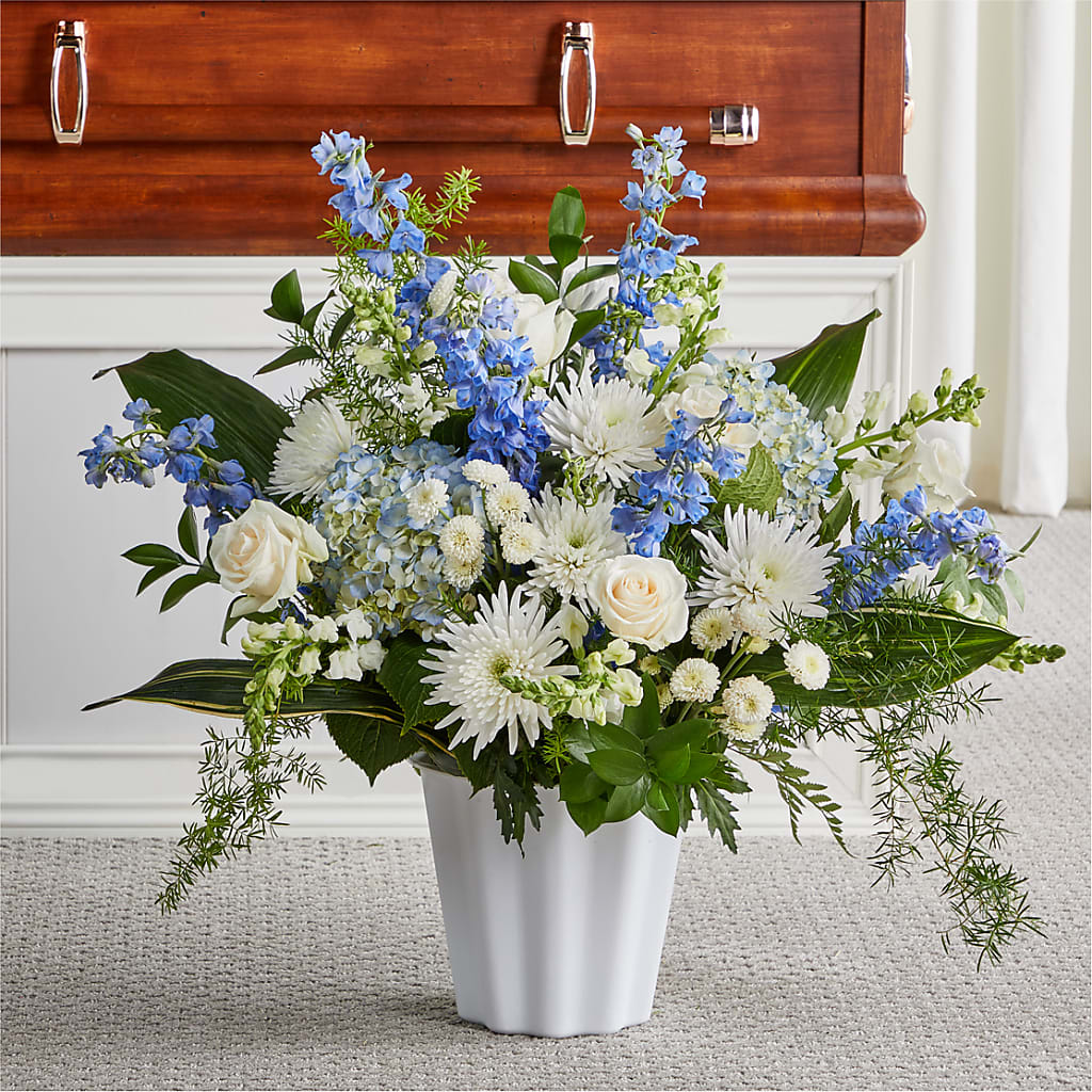 Everlasting Memories Floor Basket – Cornerstone Florals, Katy TX