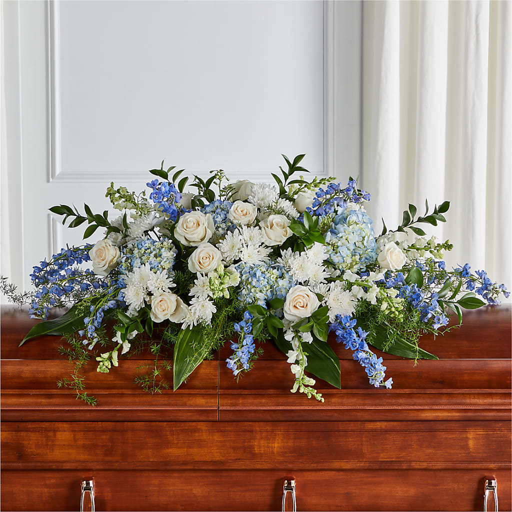 Timeless Essence Casket Spray – Cornerstone Florals, Katy TX