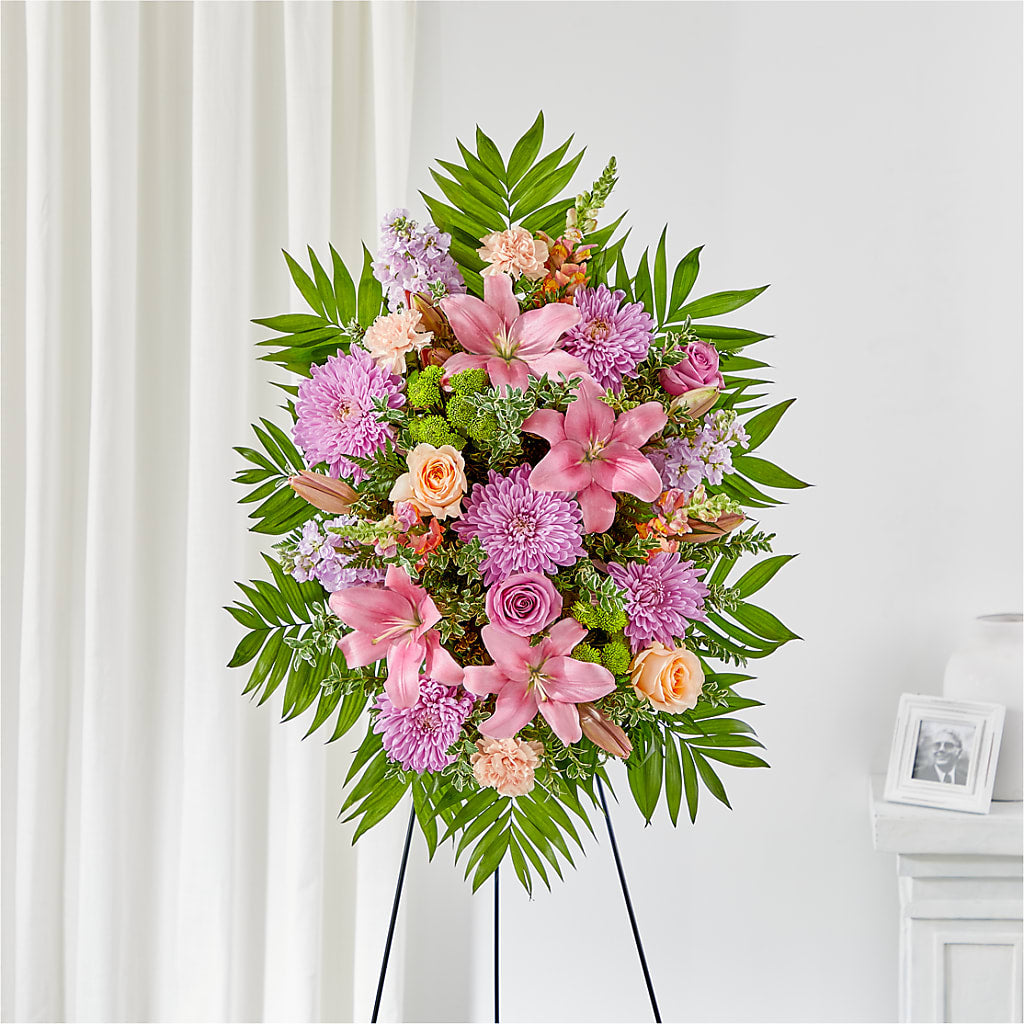 Love & Light Standing Spray – Cornerstone Florals, Katy TX