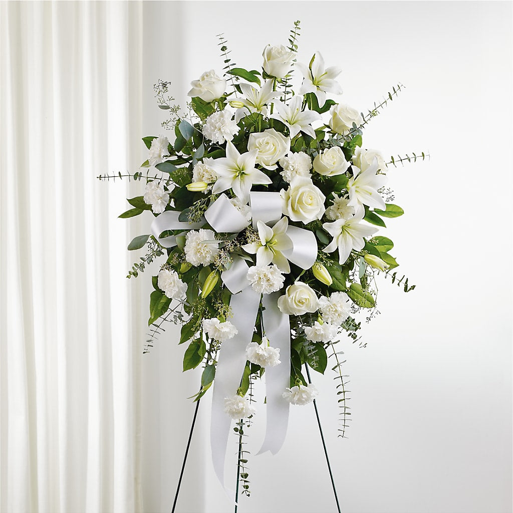 With Care Standing Spray – Cornerstone Florals, Katy TX