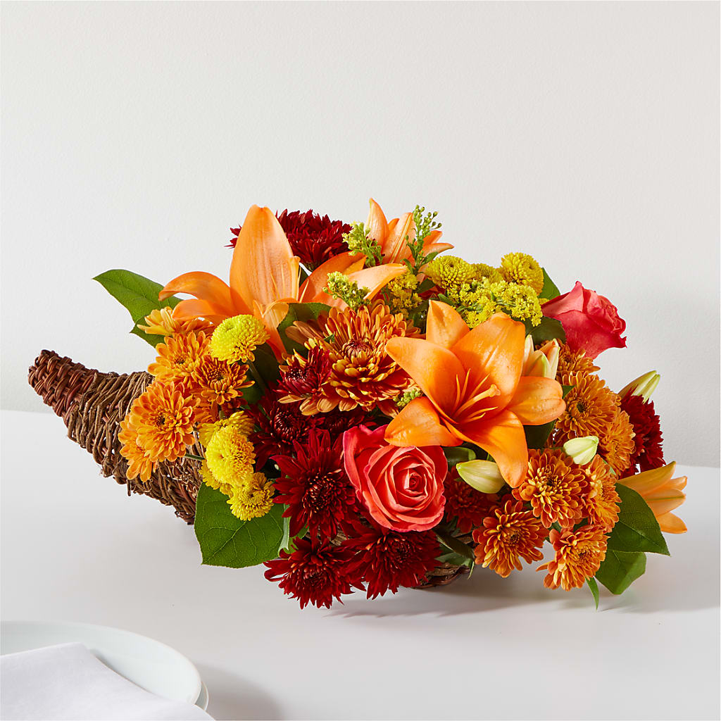Bouquet of Blessings Cornucopia – Cornerstone Florals, Katy TX