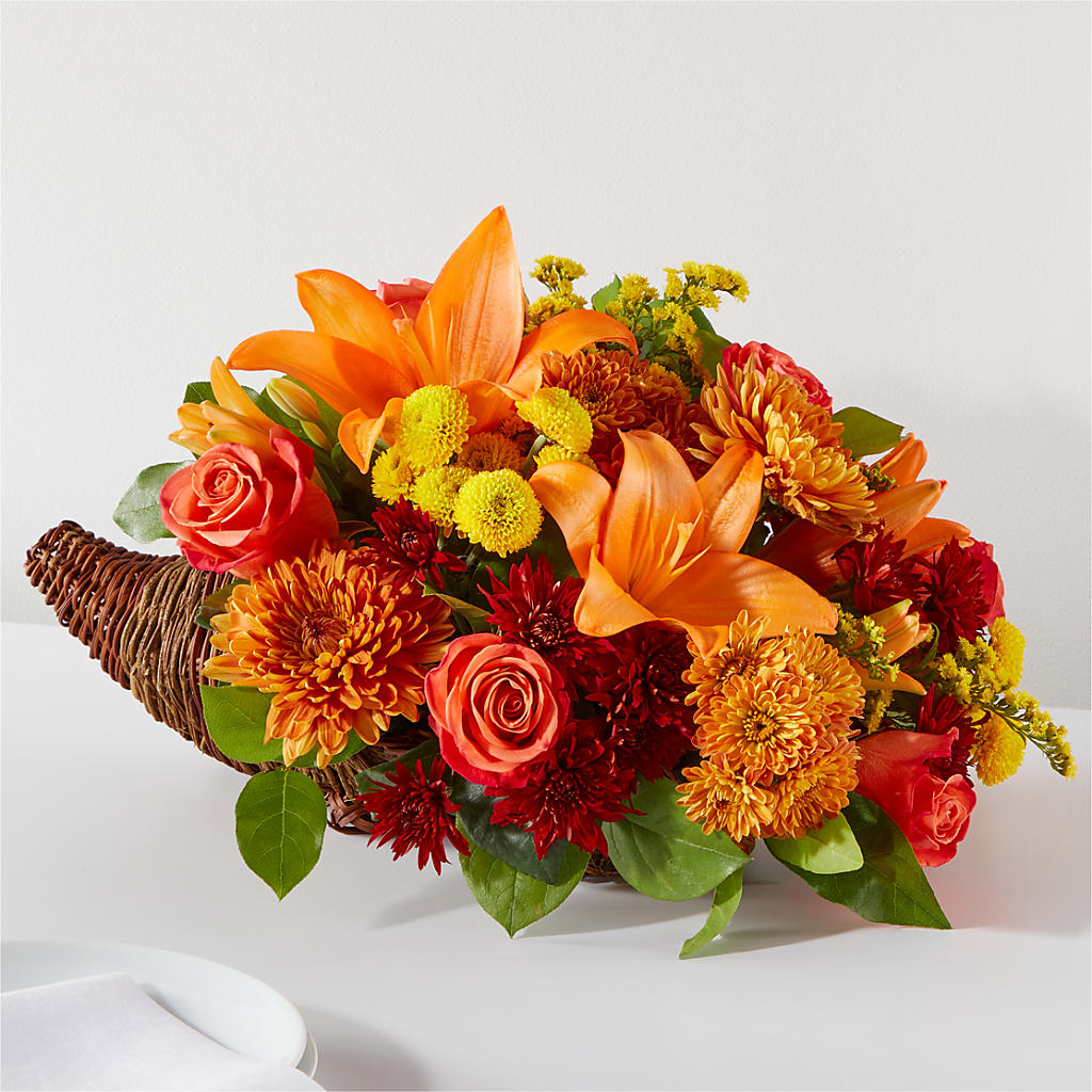 Bouquet of Blessings Cornucopia – Cornerstone Florals, Katy TX