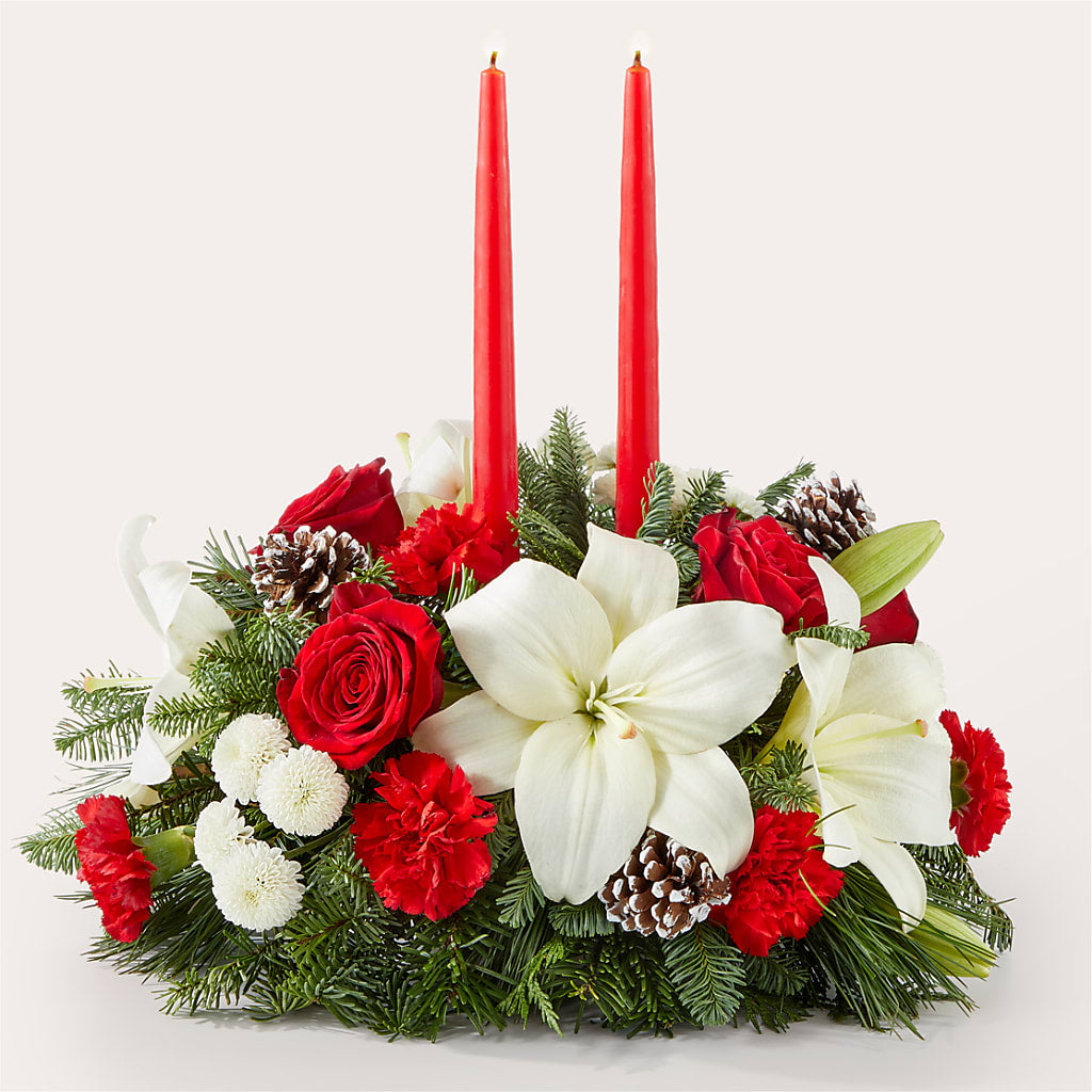 Seasonal Festivities Centerpiece – Cornerstone Florals, Katy TX
