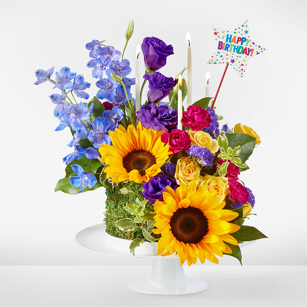Star of the Day Floral Cake – Cornerstone Florals, Katy TX