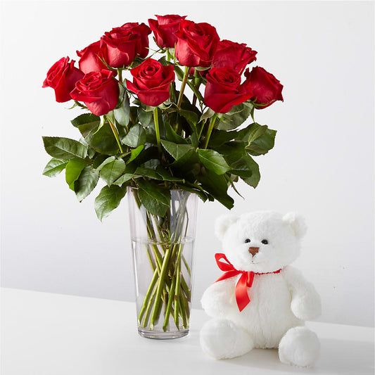 Romantic Long Stem Red Rose Bouquet Bundles –  Cornerstone Florals, Katy TX
