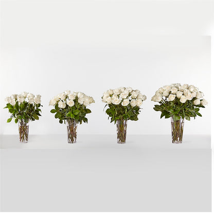 Long Stem White Rose Bouquet –  Cornerstone Florals, Katy TX