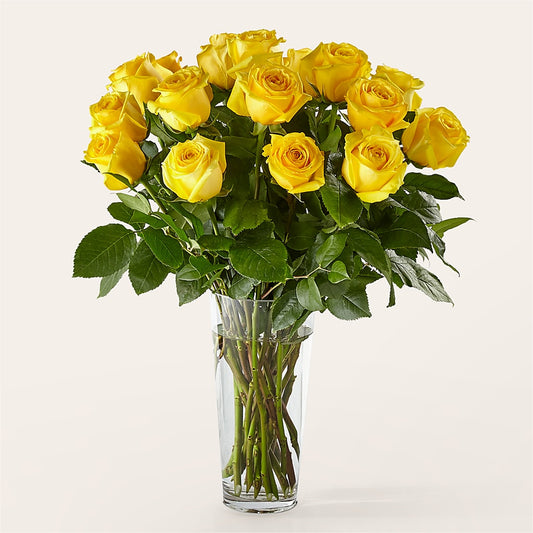 Long Stem Yellow Rose Bouquet –  Cornerstone Florals, Katy TX
