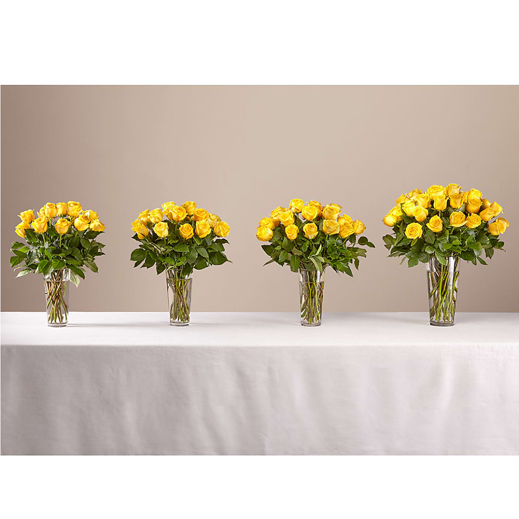 Long Stem Yellow Rose Bouquet –  Cornerstone Florals, Katy TX