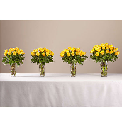 Long Stem Yellow Rose Bouquet –  Cornerstone Florals, Katy TX