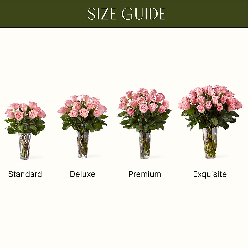 Long Stem Pink Rose Bouquet –  Cornerstone Florals, Katy TX