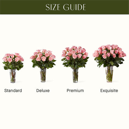 Long Stem Pink Rose Bouquet –  Cornerstone Florals, Katy TX