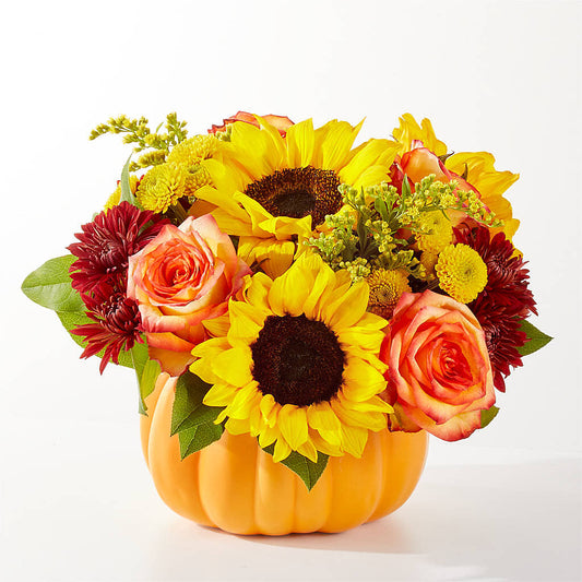 Golden Gourd Pumpkin Bouquet –  Cornerstone Florals, Katy TX