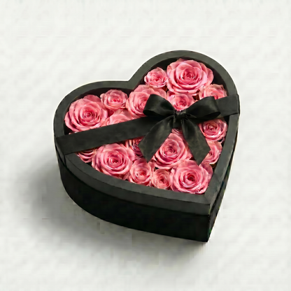 Heart Shaped Preserved Rose Box