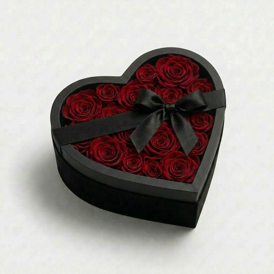 Heart Shaped Preserved Rose Box