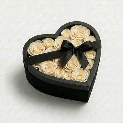 Heart Shaped Preserved Rose Box