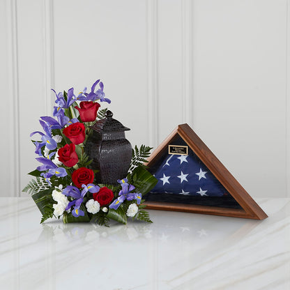 Patriotic Tribute Arrangement –  Cornerstone Florals, Katy TX